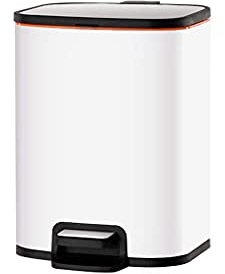 JKJZSALJ Poubelles, Cartons, Corbeilles À Papier, Poubelles Ménagères Silencieuses De Type Pied avec Couvercles, Supports À Déchets À Double Couche en Acier Inoxydable