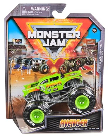 Monster Jam Camión fundido a presión oficial 2025 1:64 Series 40 Arena Favorites Avenger