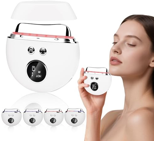 TAVADA Masajeador Facial EMS,Masajeador Facial Antiarrugas Masaje Eléctrico,Massaggiatore Facciale Elettrico Raschiante,Gua Sha Facial Eléctrico para Antiarrugas Lifting Anti-envejecimiento