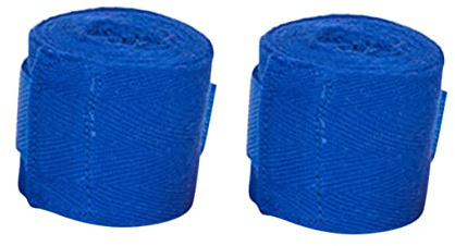 FOYTOKI Cotton Boxing Hand Wraps 1 Pair 2.5m for MMA Training Blue