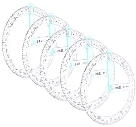 GETAJGHSD 5pezzi Goniometro Per Studenti Strumento Geometrico Per Misurazioni Accurate e Figure Casa e
