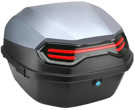 DGOINGPI Motocicleta Top Case Baúl Superior con diseño de Personalidad para Motocicleta, Gran Capacidad, diseño de Tortugas Marinas, para Scooter, baúl Trasero para Casco Baúl de Moto(Gray)