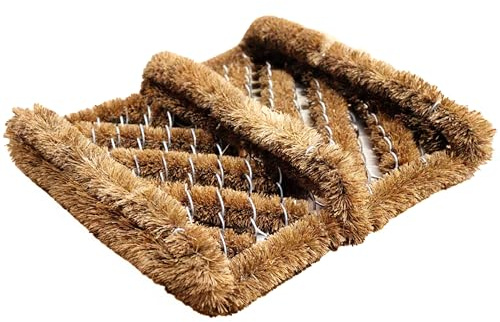 Gardenised Heavy-Duty Boot Scraper Brush Natural Coir Bristles on Durable Wire Frame for Outdoor Mud and Dirt Removal, Ideal for Cleaning Work Boots Hiking Shoes and Garden Footwear, 12x14 Inches