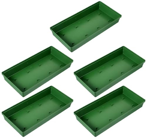 Amosfun 5pcs Flower Arrangement Trays, 26 x 12cm Plastic Floral Centerpiece Trays, Wedding, Birthday, Floral Foam Block Base Holder