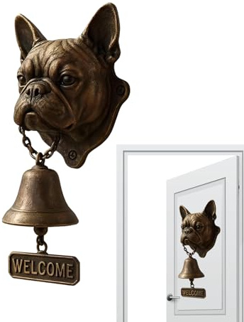 Essglocke Outdoor - Türglocke Mit Hundekopf Design,Vintage Bauernhof Türglocke Für Haustür Gartenhaus Hütte Ferienwohnung Wohnung Hochzeitslocation