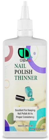 DD Nail Polish Thinner to Restore Hardened Nail Polish THINNER Gel Nail Varnish Thinner Thin and Revive old Favorite polish (100ml Nozel)