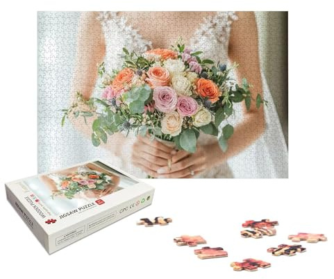 Personalisiertes Puzzle mit Eigenem Foto, Personalisiert Puzzle 1000/1500/2000/3000/4000/5000 Teile Erwachsene, Gestalte Selbst Holzpuzzle mit Bild, Holzpuzzle für Geschenke, Weihnachten, Deko, X-1268