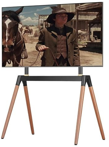 Soporte de Suelo para televisores LCD LED de 55 a 86 Pulgadas, Pantalla Plana o Curva, hasta 40 kg (88,1 LB), VESA 100 x 100-600 x 400 mm, para Dormitorio, Oficina (Blanco) (Negro)