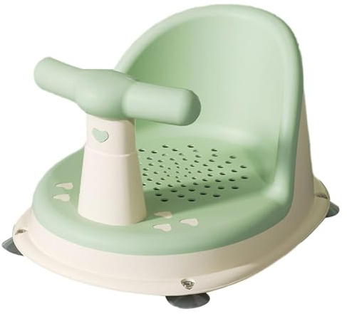 Chaise de Douche Bébé, Siège De Bain Antidérapant Pour Bébé Avec Support De D-o-s-s-i-e-r Réglable Et Ventouses Sécurisées, Chaise De Bain Bebe 6-18 Mois Pour Baignoire, 36.5 x 29 x 20 cm