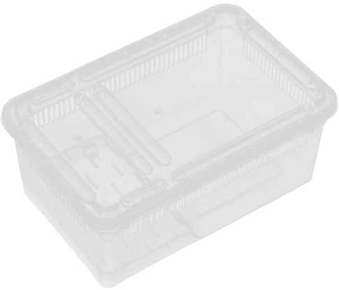 MILISTEN Transparente Reptilien transportbox aus Robustem mit Atmungsaktiven Löchern Tragbarer Terrarien behälter für Eidechsen Bartagamen Schildkröten Spinnen und Frösche als