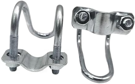 Cross Pipe Clamp, M8 U Bolt Tube Pipe Clamp for Scaffolding Multiple Sizes(60x75mm)