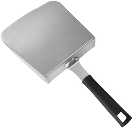 jojofuny Pelle Alimentaire Inox Capacité Importante Spatule Cuisine Pratique pour Transfert de Nourriture Frites et Céréales Manche Ergonomique Antidérapant