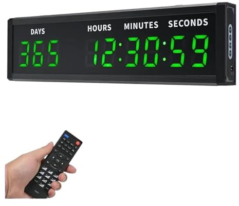 Reloj Temporizador Digital Con Pantalla Grande De 18,78 Pulgadas, Con Control Remoto, LED, Temporizador Arriba/abajo For Navidad, Jubilación Uso en múltiples escenarios