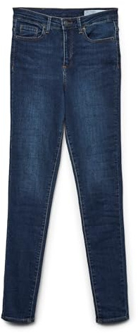 VERO MODA dam skinny jeans VMSOPHIA hög midja skinny fit jeans, Mellanblå denim, M / 30L