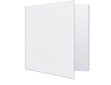 50 quadratische Klappkarten Faltkarten weiss, blanko 10 x 10 cm zum | bedrucken oder beschreiben, beidseitig, 250gr/m² extra dick, für alle Arten von Einladungen und Mitteilungen