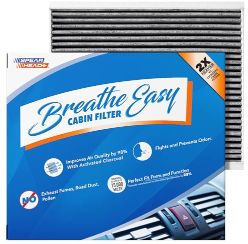 Spearhead Odor Defense Breathe Easy Cabin Filter | Fits 15-25 F-150, 22-25 F-150 Lightning, 17-25 F-250/350, 18-24 Expedition, 18-24 Navigator | Up to 25% Longer Lasting w/Activated Carbon (BE-150)