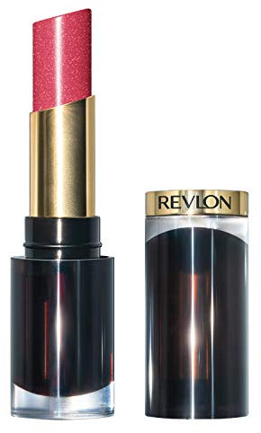 Revlon Super Lustrous Glass Shine Lipstick, Flawless Moisturizing Lip Color with Aloe, Hyaluronic Acid and Rose Quartz, Dazzle Me Pink (015)