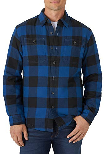 Wrangler Authentics Skjortjacka herr, långärmad, sherpafodrad flanellskjorta, L