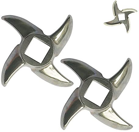 Lotatheta 2 PCS Size #12 Chef Meat Grinder Stainless Steel Cutter Knife Blade for Electric or Manual Metal