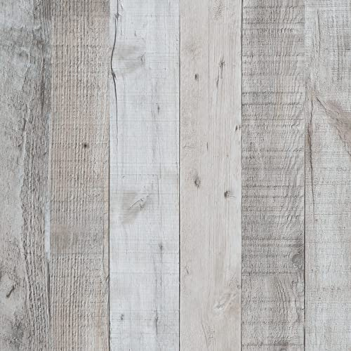 WENMER Grey Wood Wallpaper 17.71 x 118 Shiplap Peel and Stick Wallpaper Wood Contact Paper Self Adhesive Wallpaper Wood Plank Wall Paper for Cabinets Kitchen Shelf Drawer Wall Door