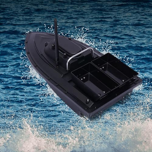 kangten Futterboot, RC Fischköder Boot mit 2 Unabhängigen Köderfächern Cruise Köderboot Kabellos Angelköder Fischfinder Ferngesteuertes Boot 5200mAh 500M
