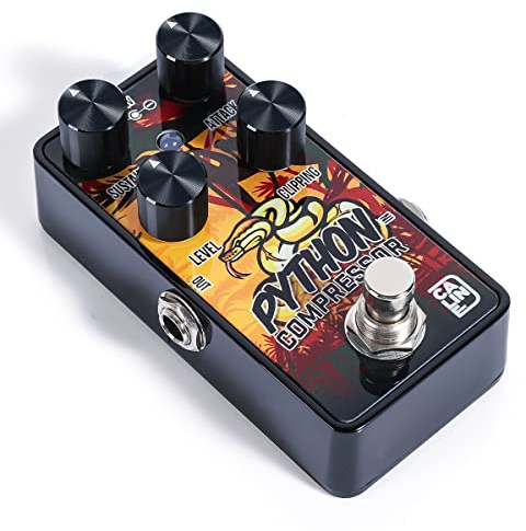 Caline Mini Guitar Compressor Pedal G Series G012 Pure Analog Compression Effect Guitar Pedal for Electric Guitar and Bass True Bypass