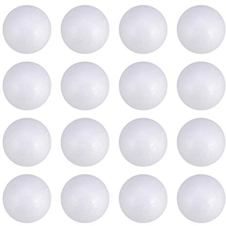 Sewroro Styroporkugeln 4 cm 100 Stück Weiße Runde Schaumstoffkugeln Für Basteln DIY Weihnachtsdekoration Und Kreative Kunstprojekte
