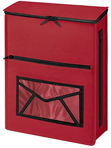 Atrapador de buzón, buzones de fieltro rojo para puertas de UPVC, vidrio, madera y metal, jaulas de buzón de interior, autoadhesivo o colgante en ganchos de tornillo, regalo de Pascua para hermanas