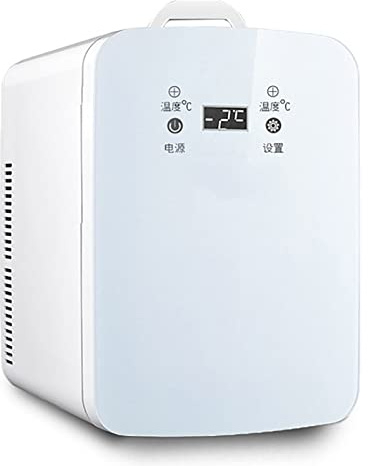 22L Mini Nevera Para Dormitorios Refrigerador Portátil Independiente Tranquilo Calentador De Alimentos Y Refrigerador De Bebidas Para Coche / Camping / Viajes Alimentación CA + CC ( Color : Silver , S