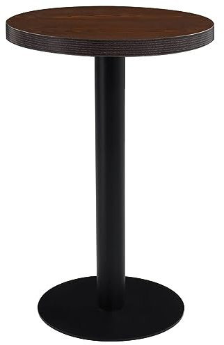 Homgoday Bistrotisch Dunkelbraun 50 cm MDF Couchtisch Couchtisch Wohnzimmertisch Bürotisch Schlafzimmer Garten