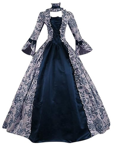Mittelalter Kleidung Damen Renaissance Prinzessin Kleider Barock Rokoko Kleidung Lolita Kleidung Viktorianisches Königin Maxi Kleider Elegant Abendkleider Cocktailkleid Party A-Linie Kleid