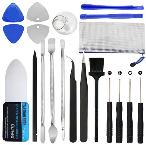 Haojiaho Kit d'outils de réparation électronique 19 en 1, ensemble de tournevis pour outil d'ouverture Spudger Pry pour iPhone, ordinateur portable, iPad, téléphone portable, MacBook, tablette