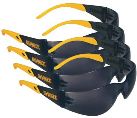 DEWALT Protector Smoke Ploycarbon Safety Glasses (Pack of 4)