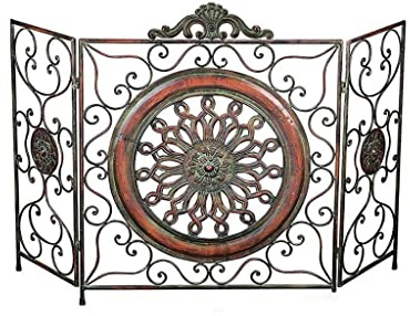 Kamintüren, Funkenschutz, europäischer Stil, Schmiedeeisen, Metallrahmen, Kaminschutz, Trennwand, Feuerstelle, Wand, Feuerzaun, Heimofen, Zaun, Kaminabdeckung
