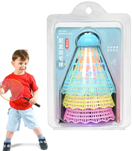 LED-Beleuchtung Für Badminton-Federbälle - LED-Beleuchtung Für Badminton-Federbälle | Leuchtendes Badminton | Led Federbälle Für Badminton | 3X Buntes, Hochelastisches Badminton-Nylon Für Gartenspiele
