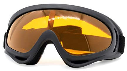 AYXAMO Motorradbrille，Motorradbrille Herren Motorrad Goggles Brille Outdoor Sports Bike Motobike Moto Windschutzscheibe Brillen Outdoor Goggles Sonnenbrillen(Orange)