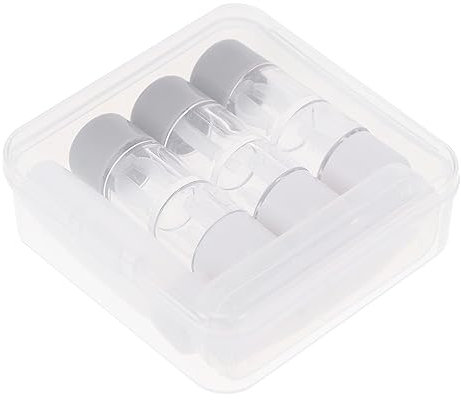IWOWHERO 3piezas Estuche para Lentes De Contacto con Kit De Cajas Transparentes Pinzas y Botella Solución Compacto y Prueba De Fugas para Viaje y Uso Diario