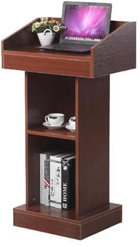 JIURUOZ Rednerpult, Stehpult, Podium, Holz Rednerpulte mit offenen Lager Podien Rezeption Pulte for Kirchen