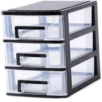 SiaBiced Cassetti Portaoggetti da Tavolo, Piccoli Cassetti Organizer, Cassettiera da Scrivania, Organizer per Gioielli, Cosmetici, Dormitorio, Camera da Letto, 3 Strati