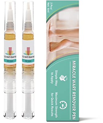 Wart Remover Fast-Acting and Effect - 2 Pen per Box Suitable for All Skin Types - 2-in-1 Wart & Verruca Treatment, Foot & Hand Wart Strong Remover - Natural & Safe Remover