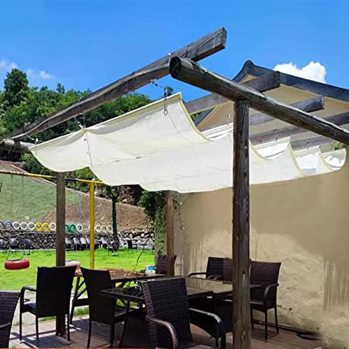 Voile d'ombrage Wave - 1,2 x 7 m - Bloque 95 % des rayons UV - Tissu PEHD - Housse de rechange pour pergola en bois, terrasse, terrasse - Pergola en bois - Translucide et durable - 185 g/m² - Blanc