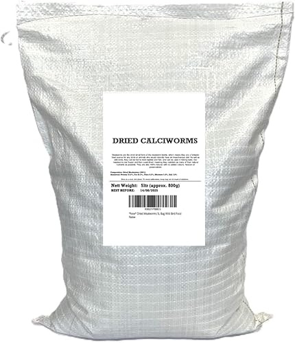 Dried Calciworms 2kg Premium Wild Bird & Hedgehog Food (Higher Calcium Alternative to Dried Mealworms)