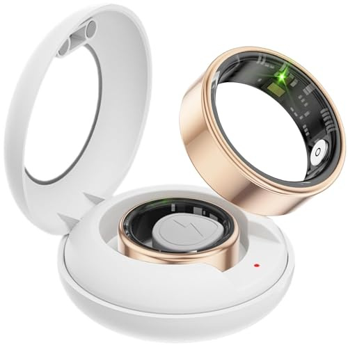 findtime Smart Ring Fitnesstracker Schrittzähler 5ATM Wasserdicht Smartring Fitness Ring Tracker Smartringe Herren Damen Schlaf Ring Pulsmesser Smart Ring Android iOS Sport Ringe Remote Control