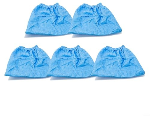 HomeVortex Vacuum Cleaner Textile Filter Collection Bags Blue Washable Dust Bags For Parkside 1300 1400 Series Wet Dry System 5 Count
