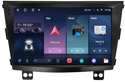 Android 13 Car Stereo Touch Screen 9 Pollice MP5 Player per SsangYong Tivoli 2015-2022 Lettore multimediale GPS con BT FM Radio USB Comandi al Volante Telecamera Posteriore(A5 4+64G)