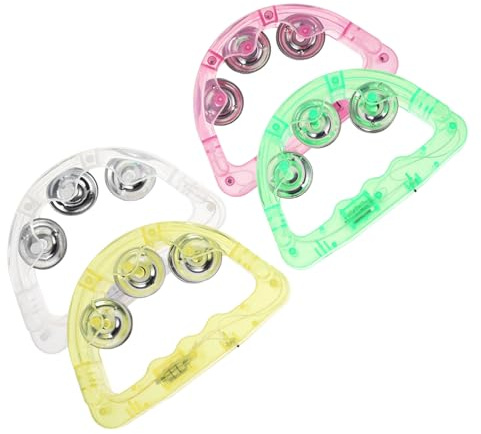 CORHAD 8 Stück Teiliges LED tamburin mit Blinkenden Handlichen Percussion instrumenten Farbige Leuchteffekte Langlebig für Geburtstage Festivals Sport Bühnenauftritte Zufällige Farbe