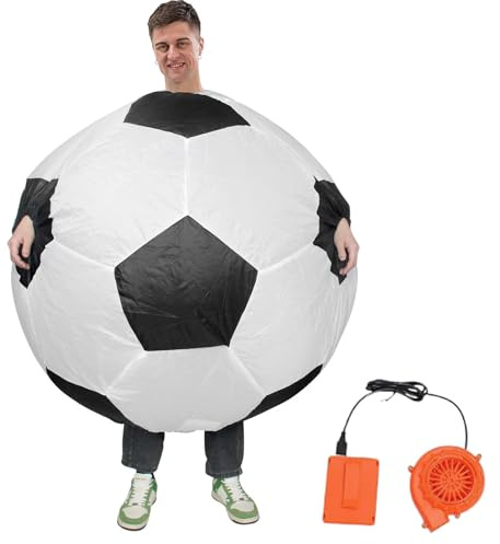 Dranng Disfraces Hinchables Adulto,disfraz Inflable Fútbol,Disfraz De Balón De Fútbol Hinchable, Uniforme Cosplay Para Fiestas De Cumpleaños Navidad Hombres Y Mujeres Halloween Y Escuela