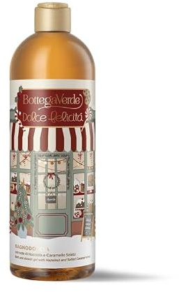 Bottega Verde - Dolce felicità, Bagnodoccia, 750ml | con Note di Nocciola e Caramello Salato dalla Schiuma Morbida