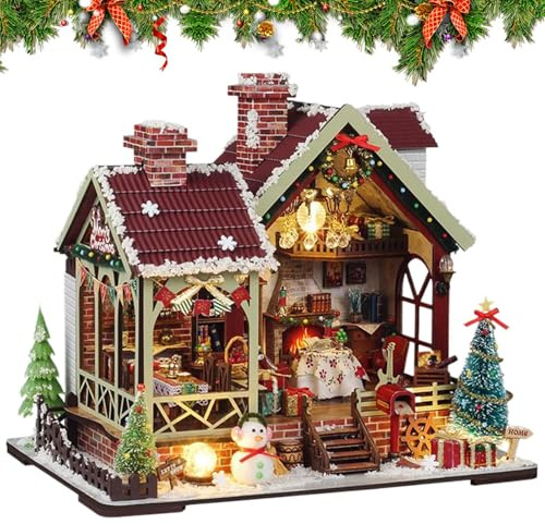 ETUCYNG Kit per casetta in legno 3D, creativo fai da te, kit per la costruzione di piccole case, per amanti, familiari, amici, ragazzi, ragazze, progetti di hobby