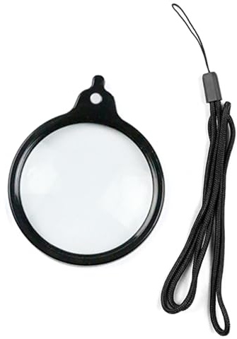 Lente d'ingrandimento in ABS con lente in vetro da 60 mm per lettura ravvicinata, lavoro, anziani, studenti, bambini, strumento di ingrandimento